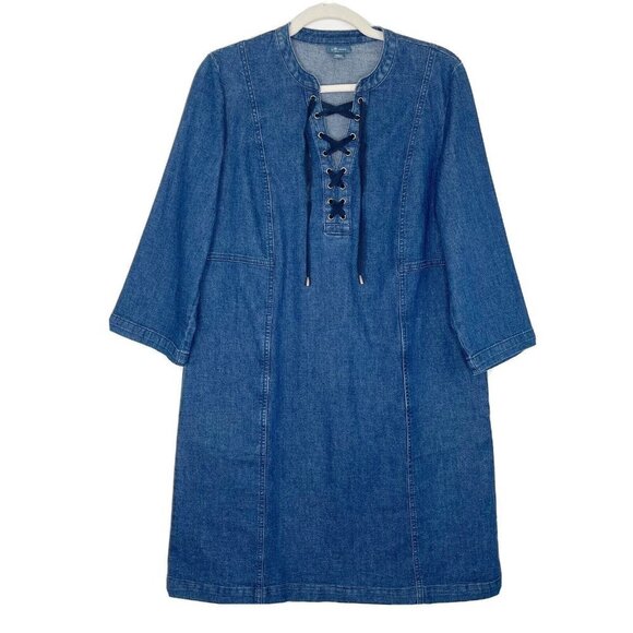 J Jill Denim Dress Women’s Size Small Blue Jean - Picture 1 of 6